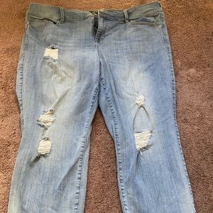 Torrid size 24 light wash boyfriend jeans
